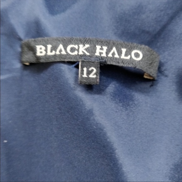 Black Halo Color-block Sleeveless Sheath Mini Dress, size 12 in black & navy - Picture 6 of 8